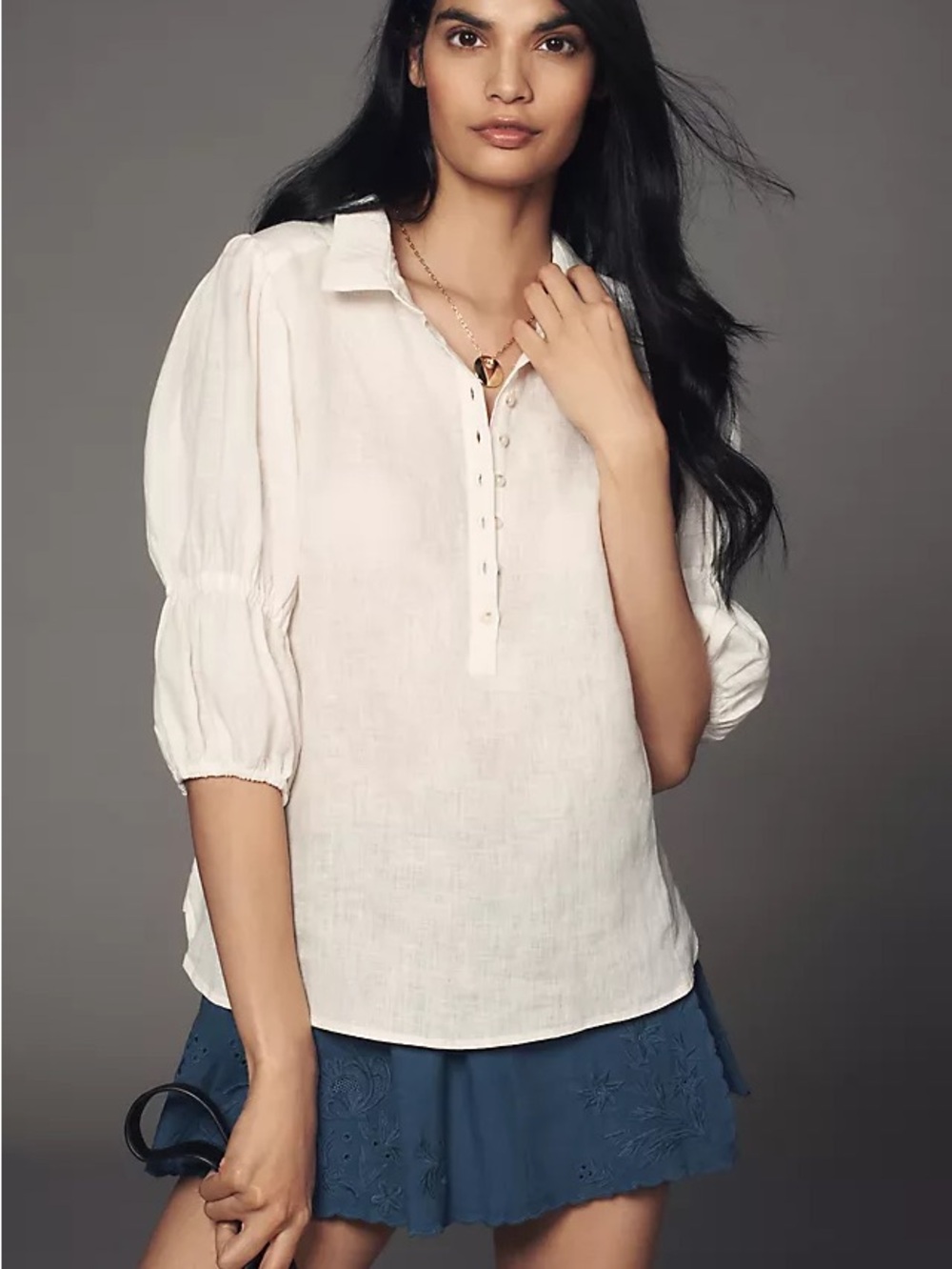 Pilcro Tallulah Double  Puff Sleeve Top